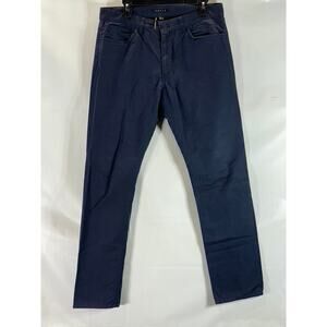 THEORY Men's Navy Haydin Slim-Straight Fit Five-Pocket Pants SZ 34